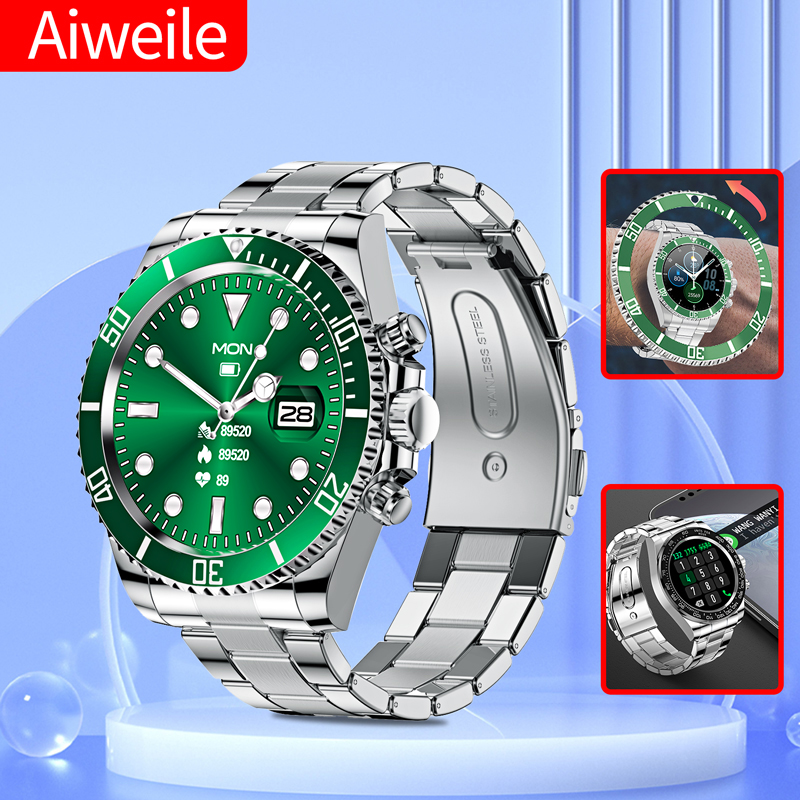 Japanese Luxury Lifestyle - Aiweile-reloj inteligente AW12 para hombre, cronógrafo