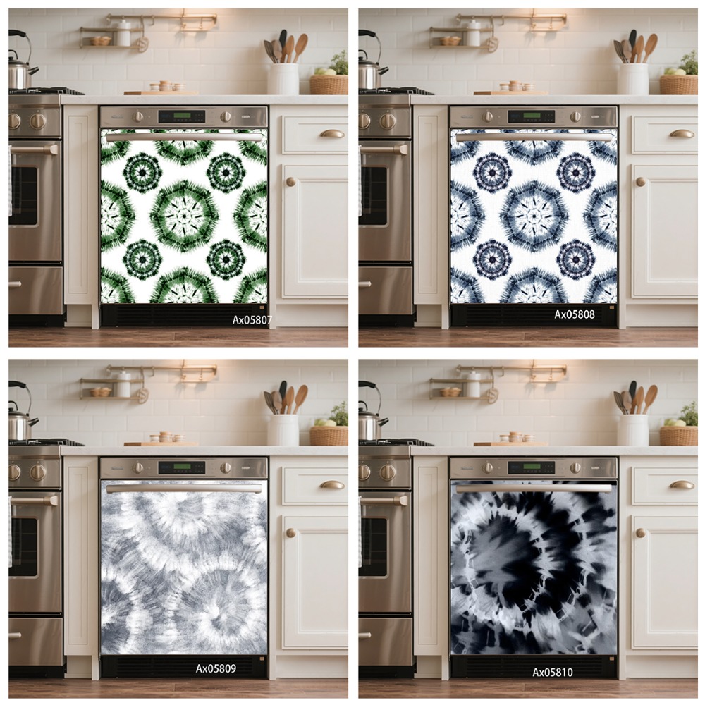 Shibori Tie Dye - Pegatina Adhesiva para Lavavajillas con Diseño