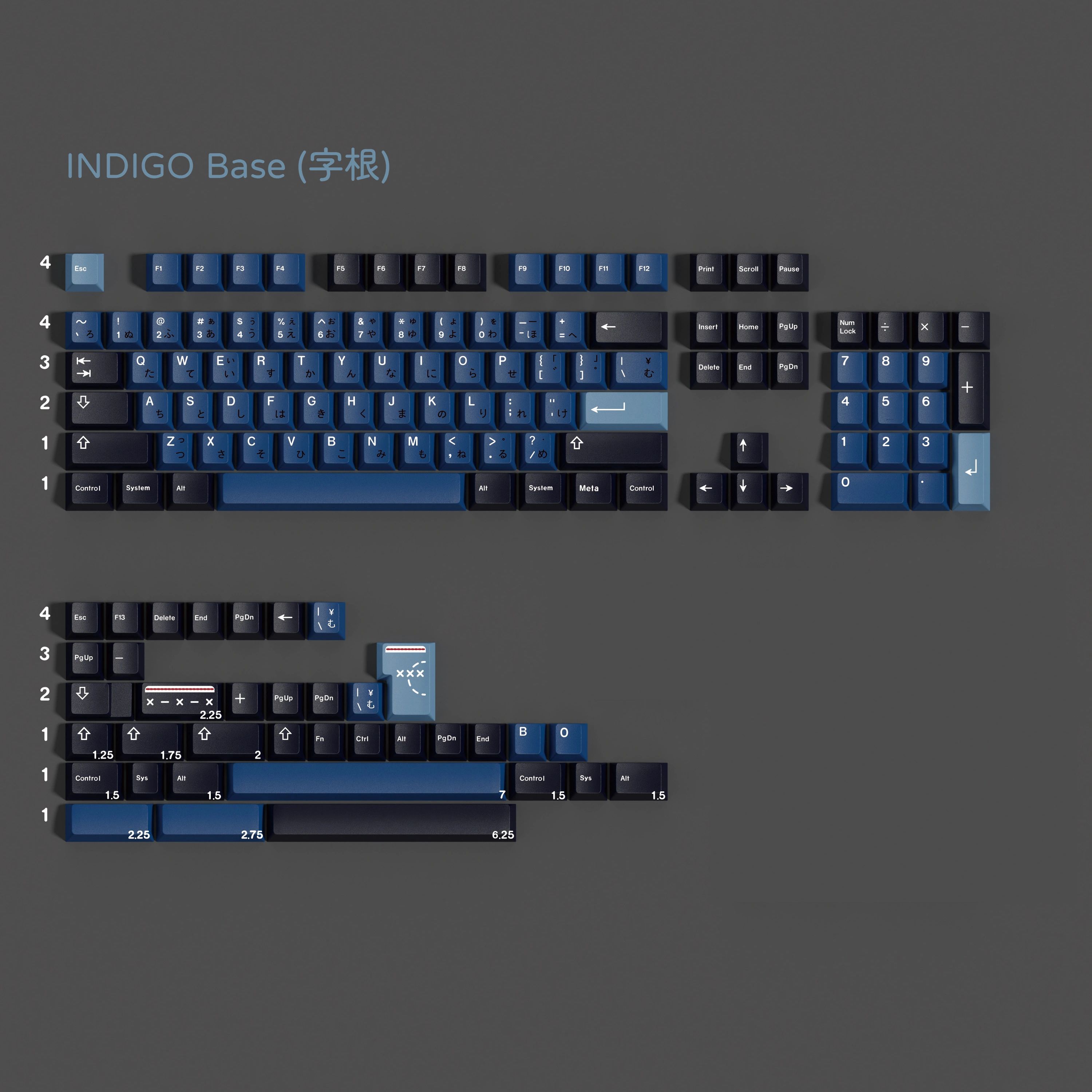 Juego de teclas PBT GMK Indigo - Indigo Dye Kit reseña y precio